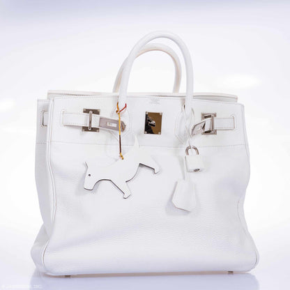 Hermes Birkin 40 HAC White Togo Palladium Hardware