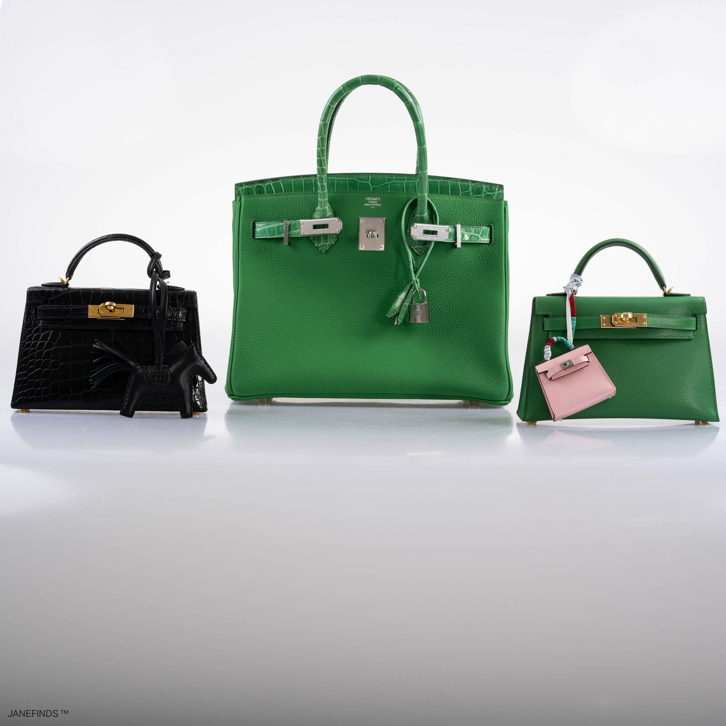 Hermes Birkin Touch 30 Bambou (Bamboo) Togo & Cactus Niloticus Crocodile Palladium Hardware - 2020, Y