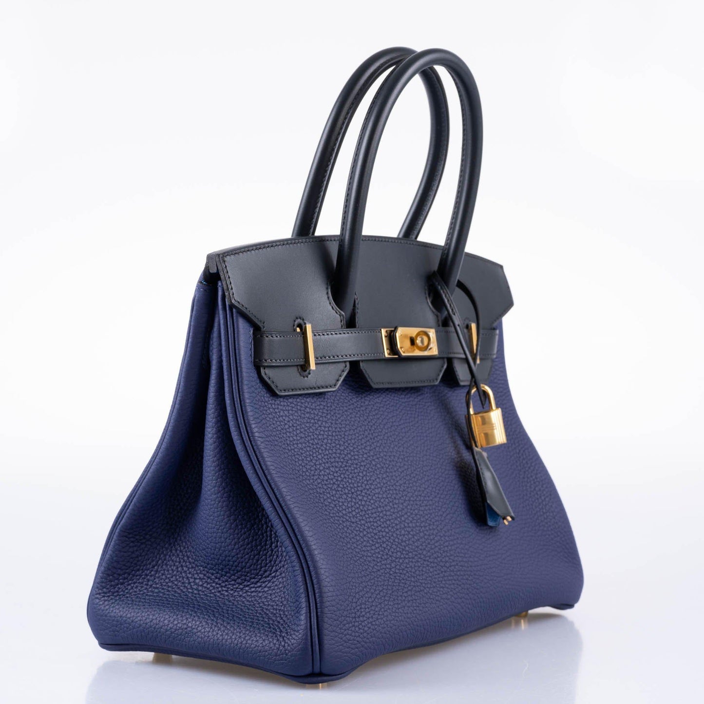 Hermes Birkin Touch 30 Bleu Encre Sombrero & Bleu Obscur Taurillon Clemence Gold Hardware - 2020, Y