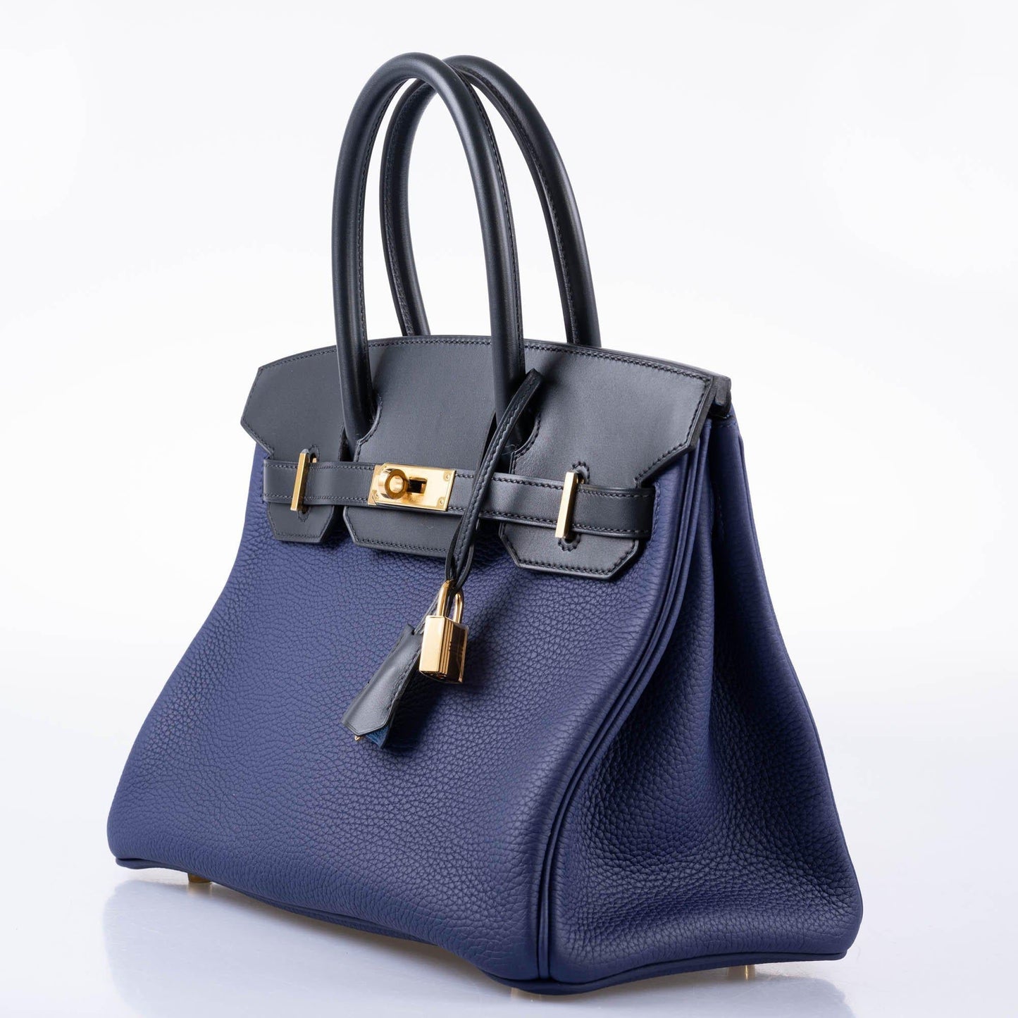 Hermes Birkin Touch 30 Bleu Encre Sombrero & Bleu Obscur Taurillon Clemence Gold Hardware - 2020, Y