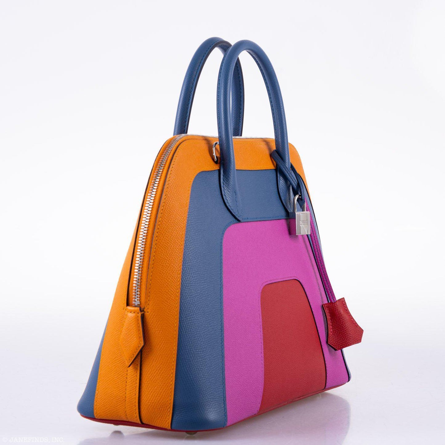 Hermes Bolide 1923 30 Rainbow Bag "Sunset" Epsom Palladium Hardware - 2020, Y