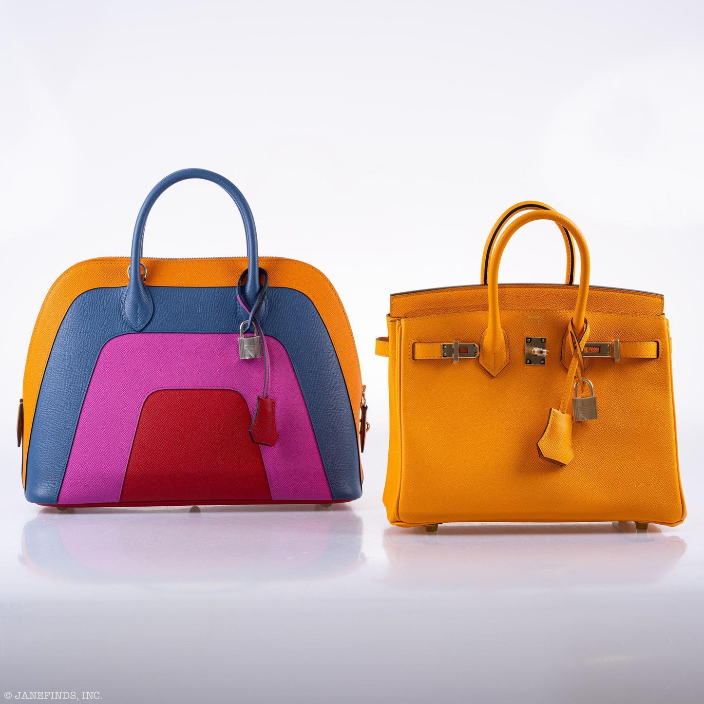 Hermes Bolide 1923 30 Rainbow Bag "Sunset" Epsom Palladium Hardware - 2020, Y