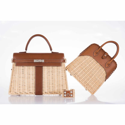 Hermes Bolide 25 Picnic Bag Barenia & Wicker – 2017, A