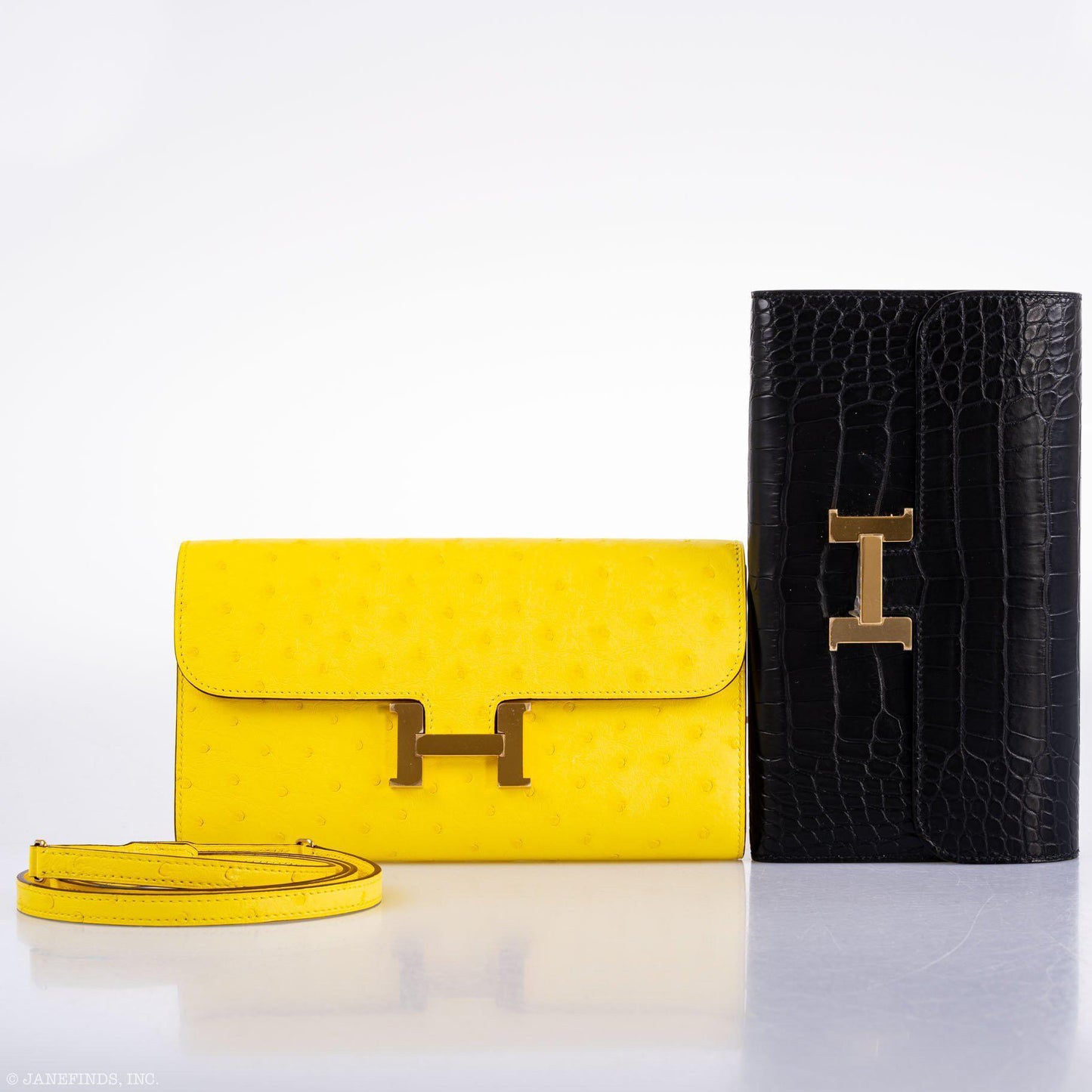 Hermes Constance Long to Go Wallet Citron Ostrich Gold Hardware - 2020, Y