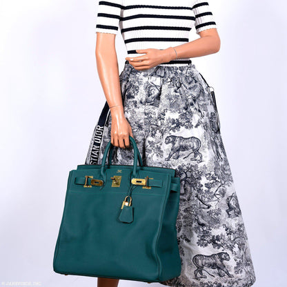 Hermes HAC Birkin 40 Malachite Togo with Gold Hardware