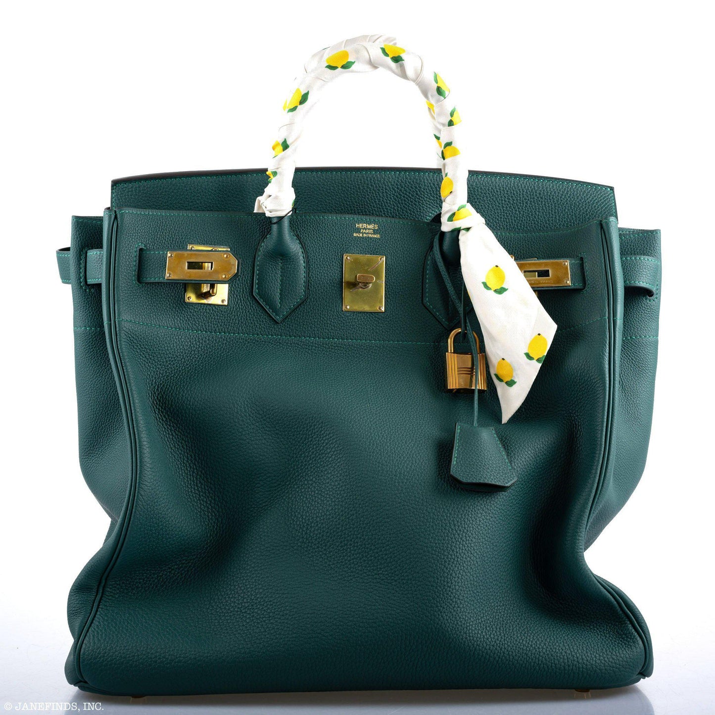 Hermes HAC Birkin 40 Malachite Togo with Gold Hardware