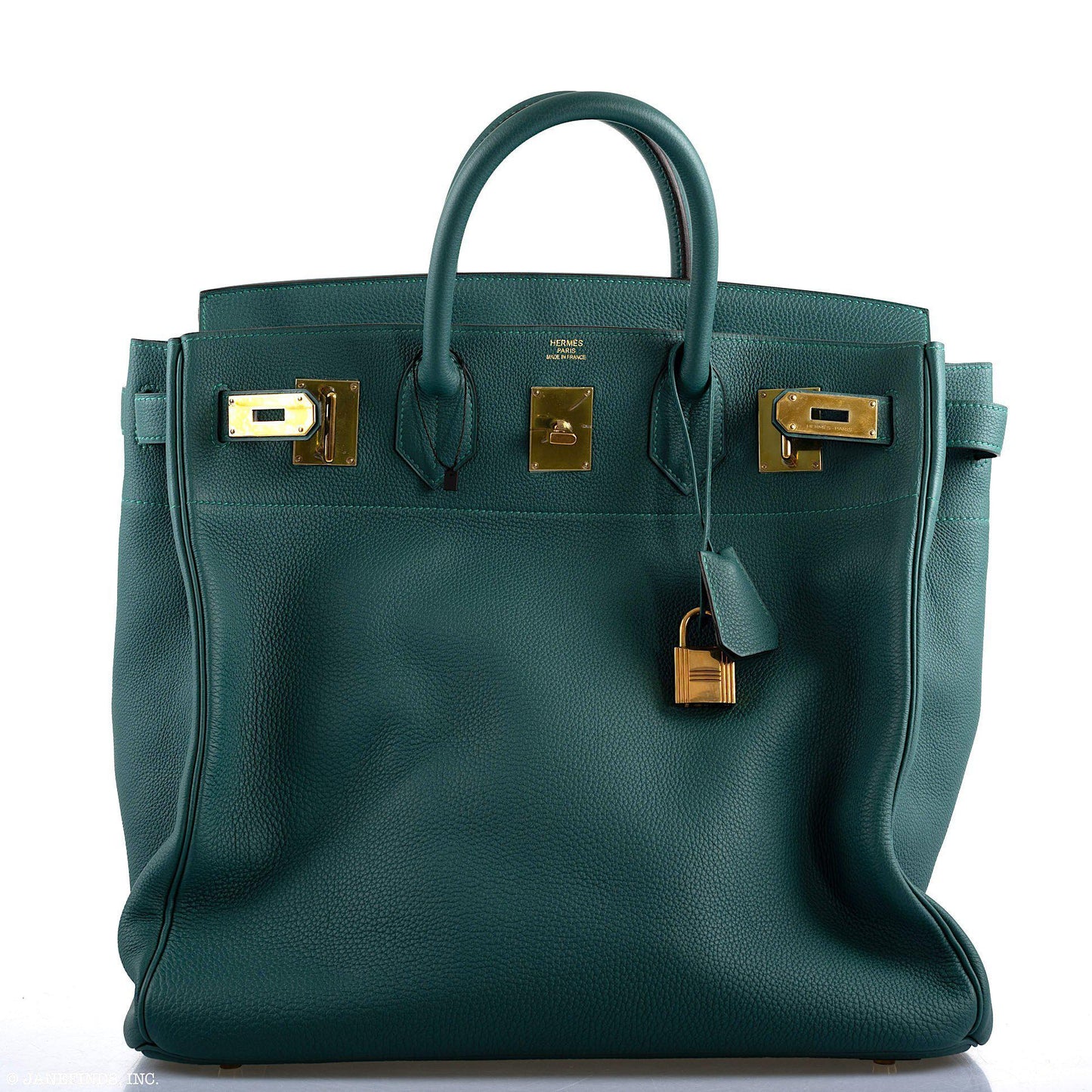 Hermes HAC Birkin 40 Malachite Togo with Gold Hardware