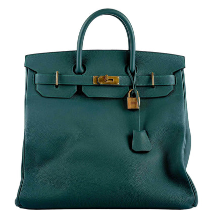 Hermes HAC Birkin 40 Malachite Togo with Gold Hardware