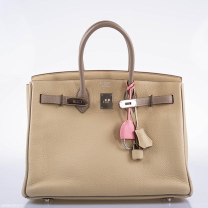 Hermes HSS Birkin 35 Parchemin & Etoupe Epsom with Palladium Hardware - 2010, N Square