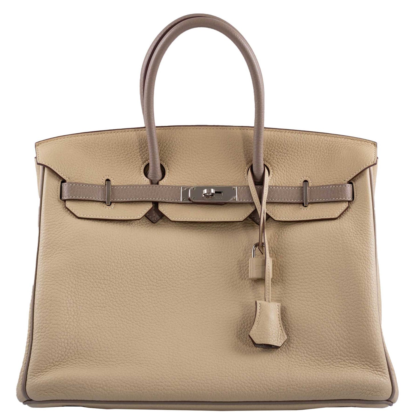 Hermes HSS Birkin 35 Parchemin & Etoupe Epsom with Palladium Hardware - 2010, N Square