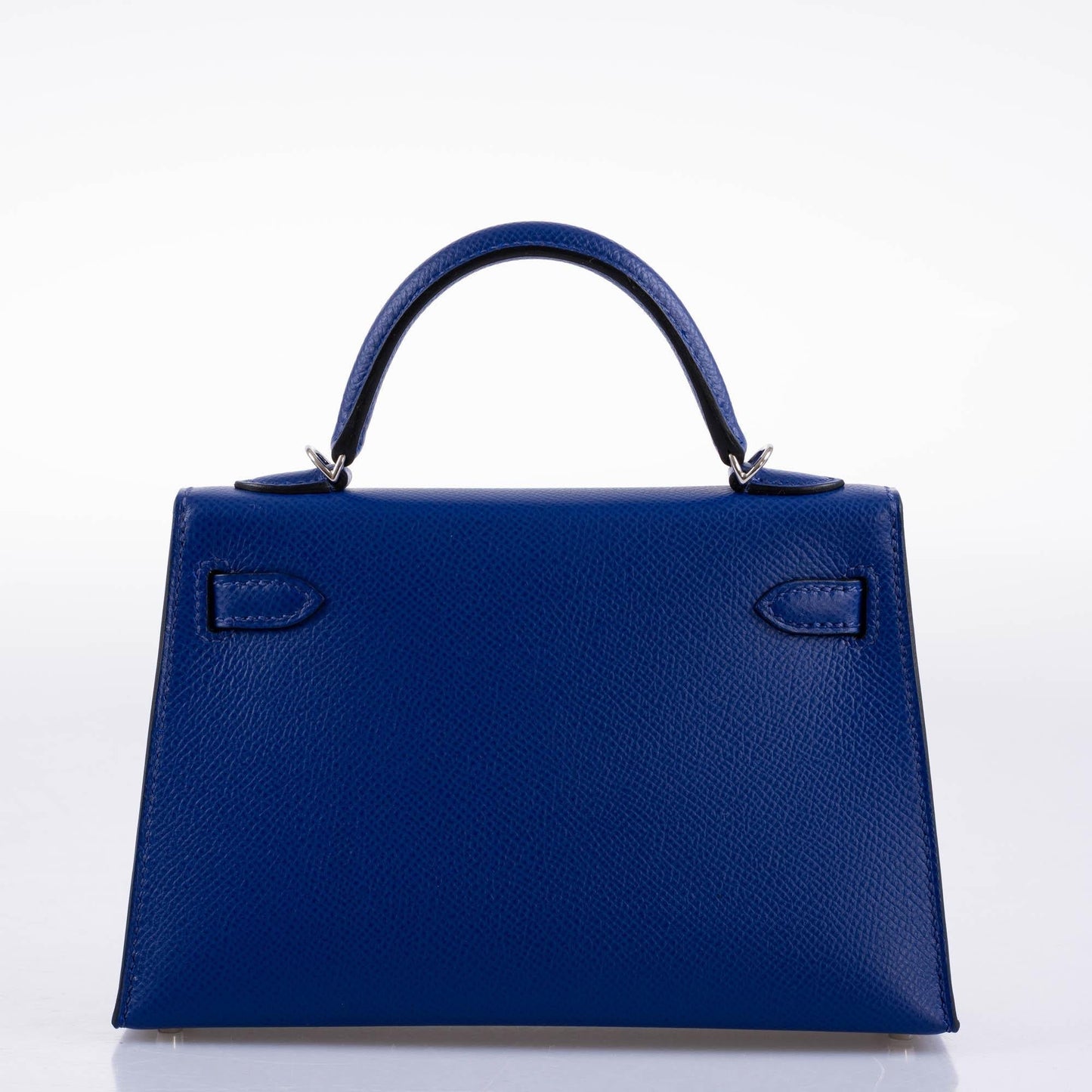 Hermes HSS Kelly 20 Mini II Sellier Blue Electric & Black Interior Epsom Palladium - 2021, Z