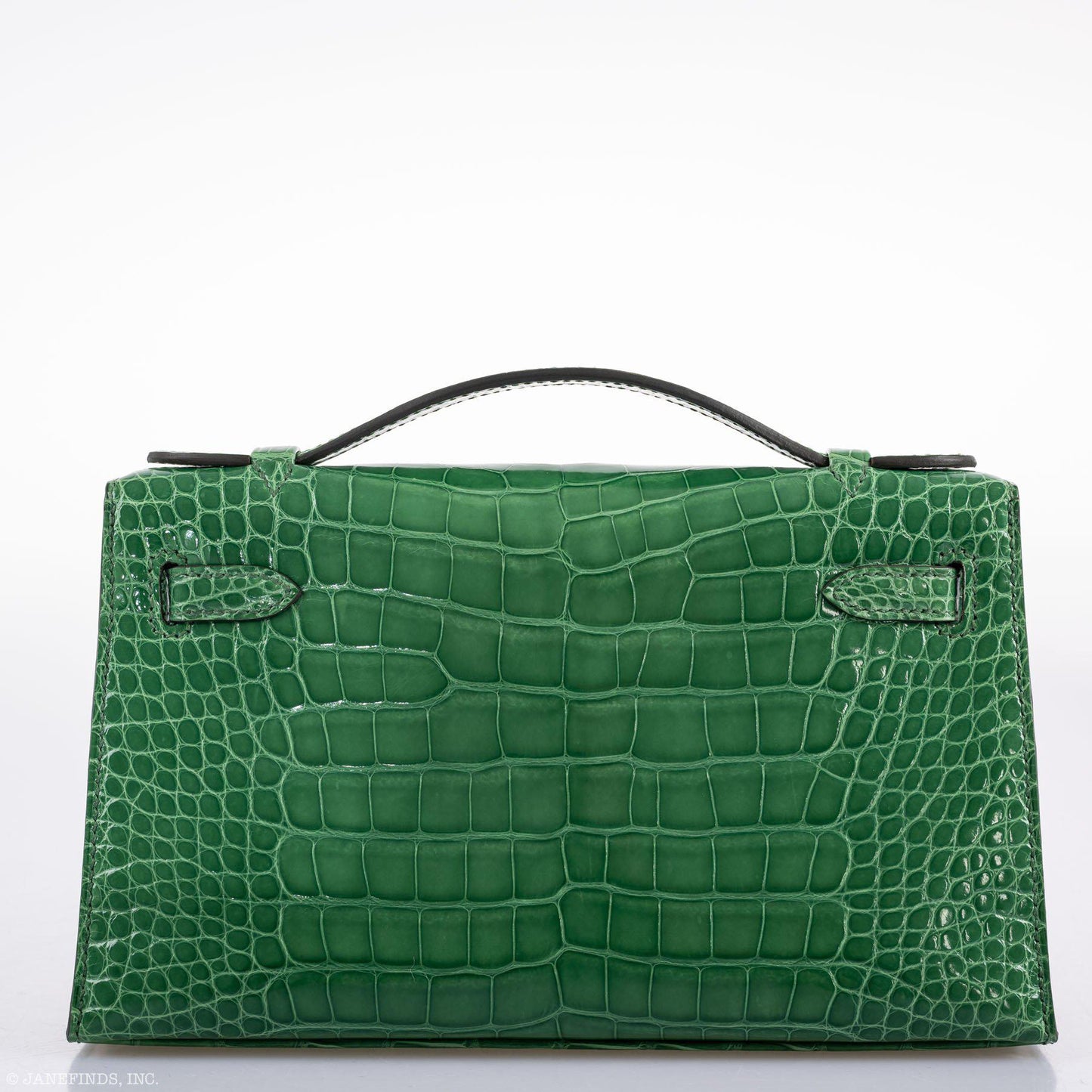 Hermes JPG Kelly Pochette Cactus Alligator with Gold Hardware - 2017, A