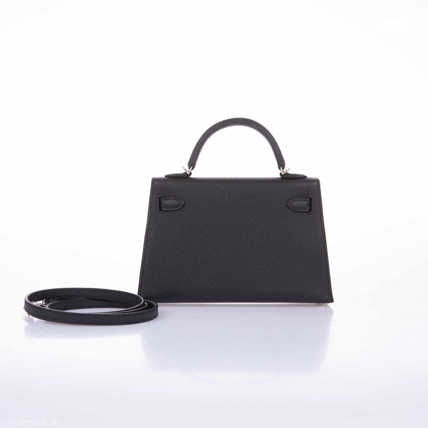 Hermes Kelly 20 Mini II Sellier Black Epsom Palladium Hardware - 2020, Y