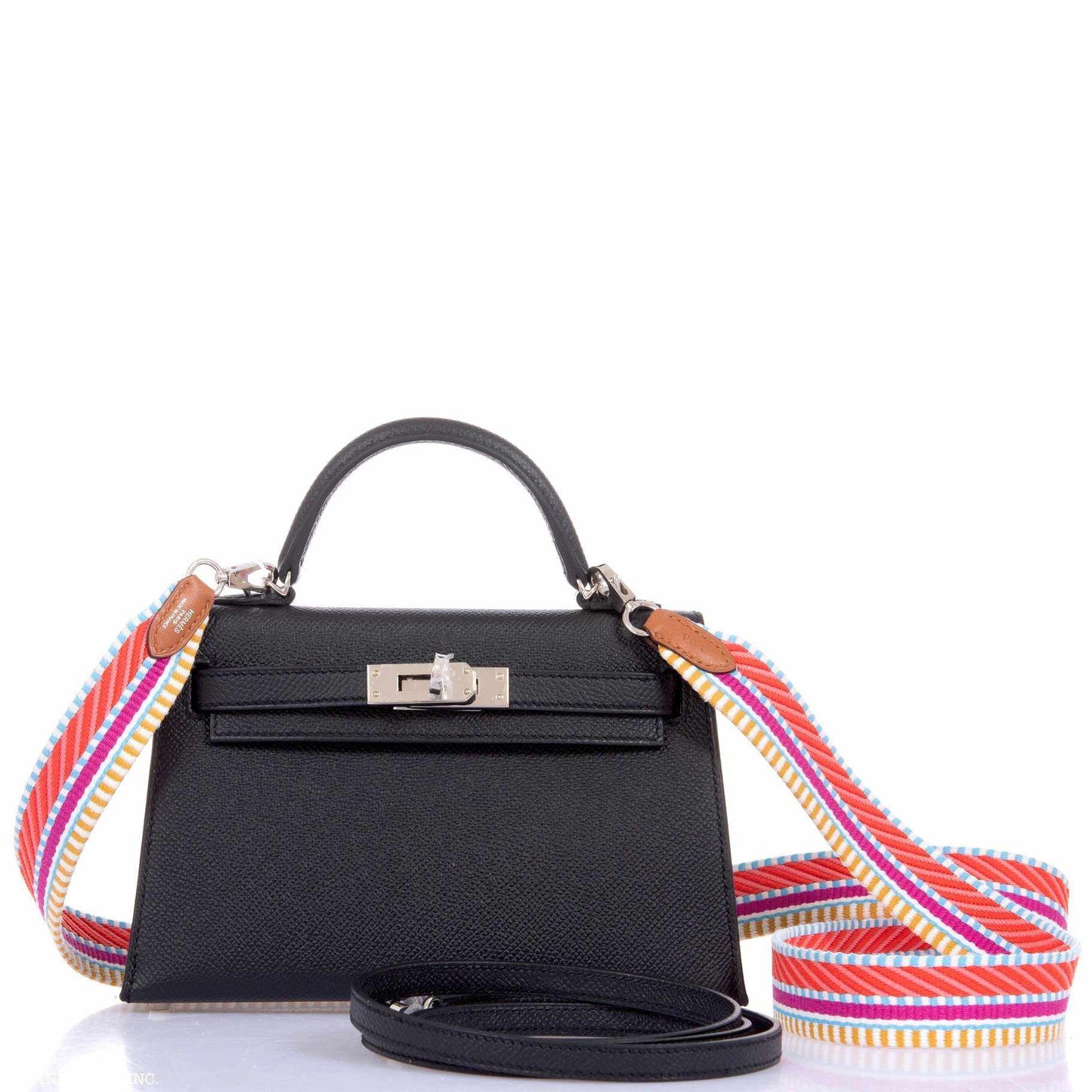 Hermes Kelly 20 Mini II Sellier Black Epsom Palladium Hardware - 2020, Y