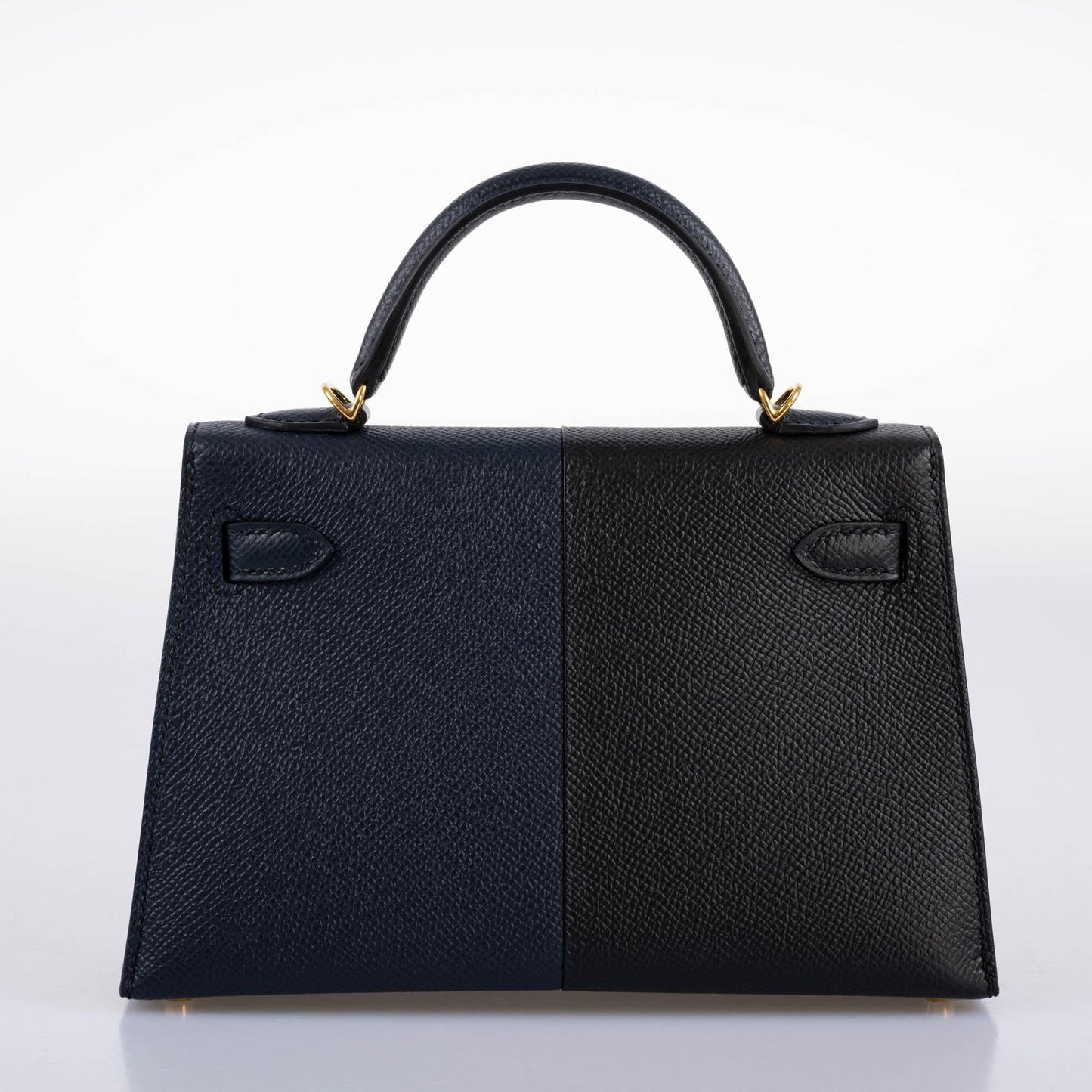 Hermes Kelly 20 Mini II Sellier "Casaque" style Black, Indigo & Rouge H Epsom with Gold Hardware - 2021, Z