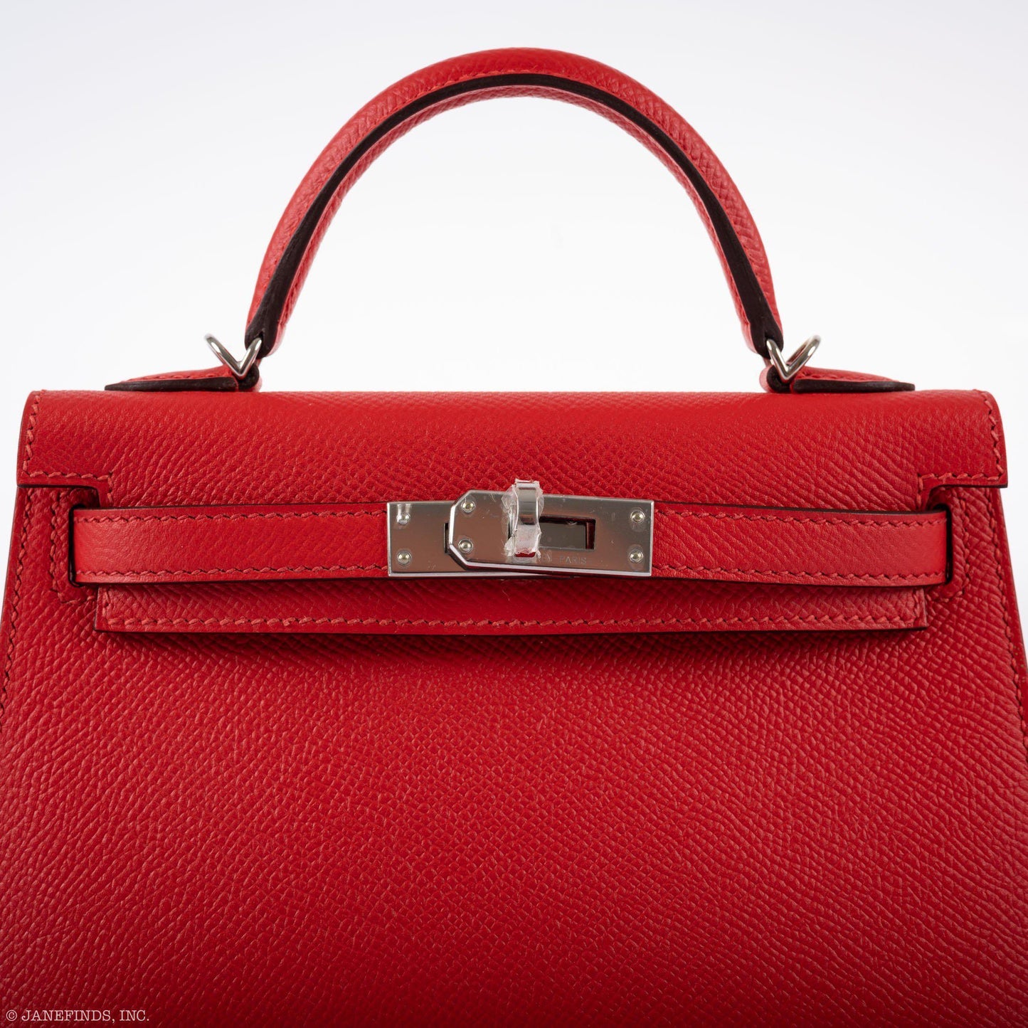 Hermes Kelly 20 Mini II Sellier Rouge Tomate Epsom Palladium Hardware - 2020, Y