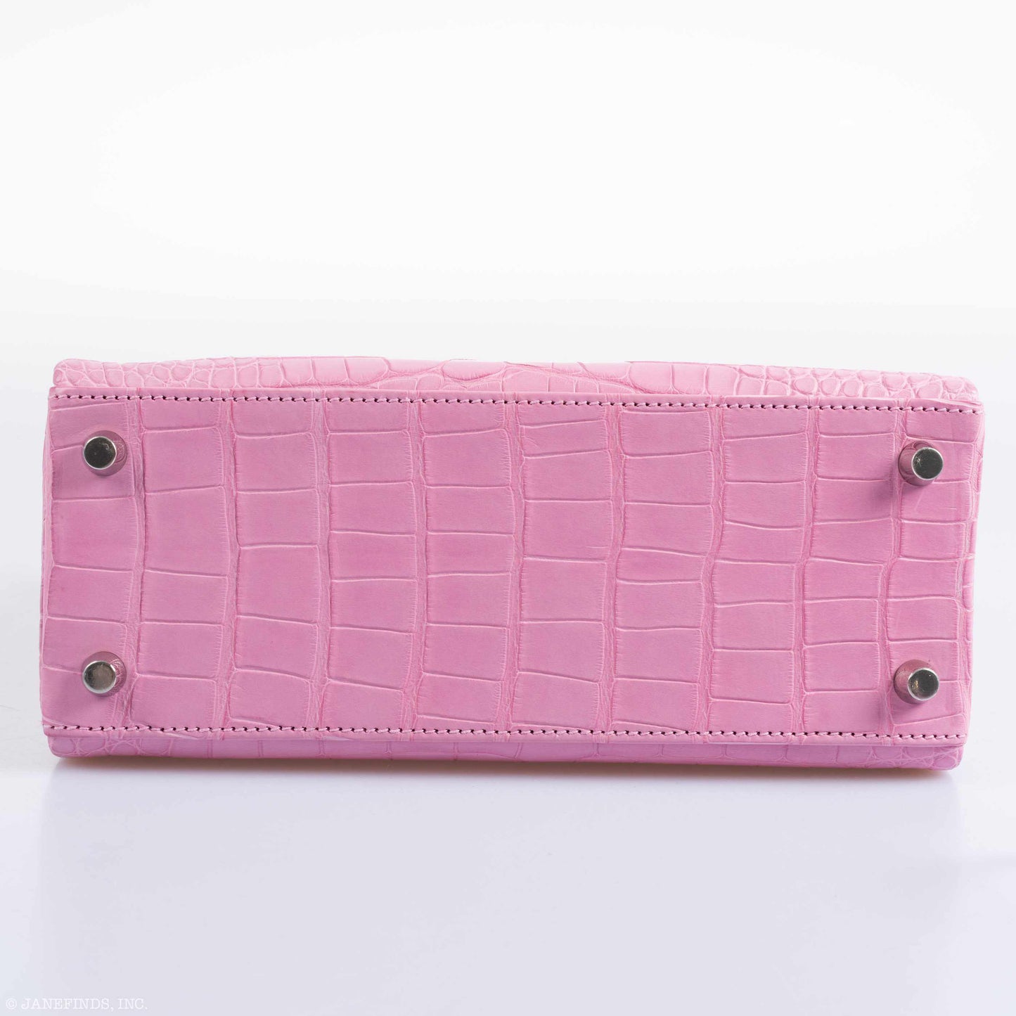 Hermes Kelly 25 Retourne 5P Bubblegum Pink Matte Alligator Palladium Hardware - 2020, Y