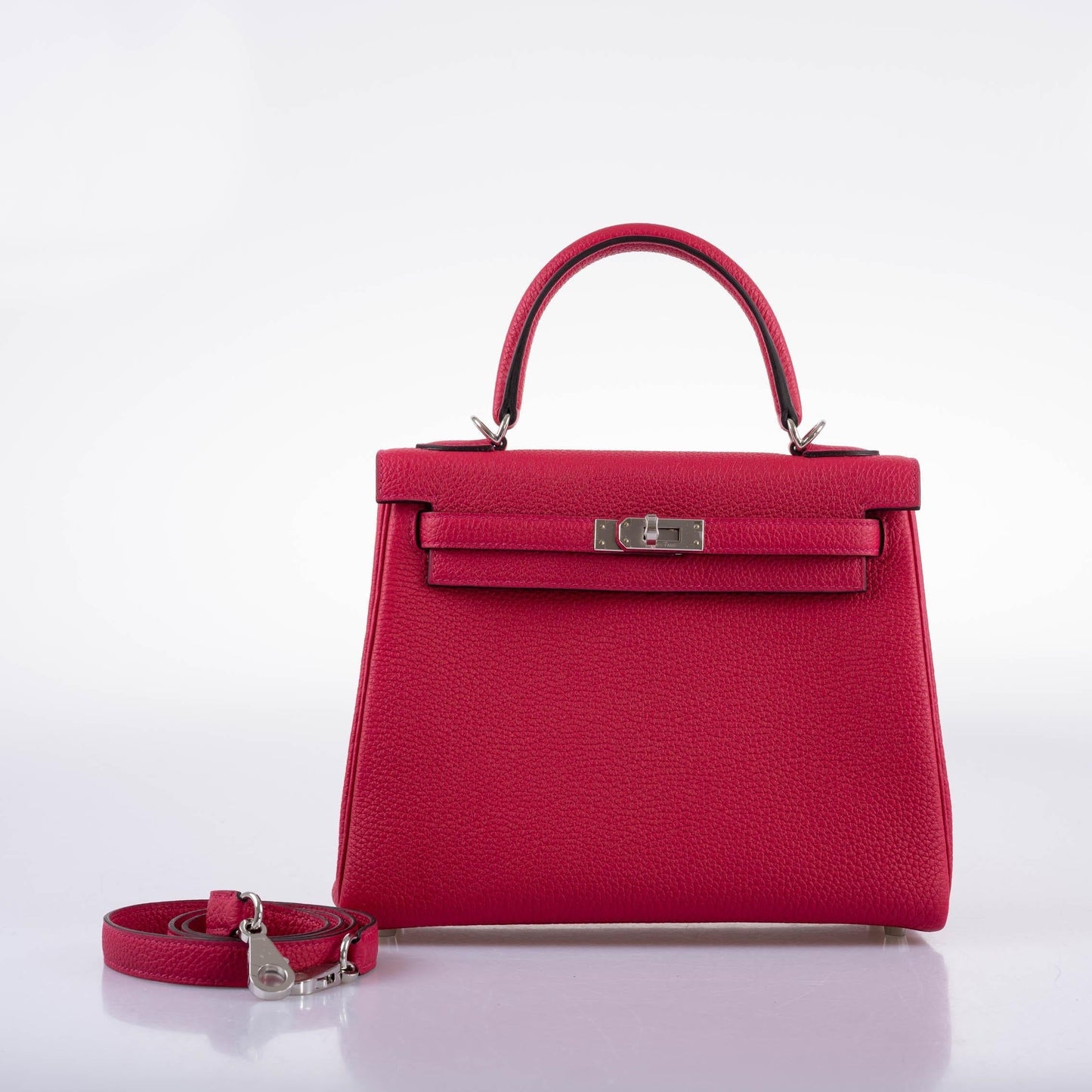 Hermes Kelly 25 Retourne Framboise Togo Palladium Hardware - 2021, Z