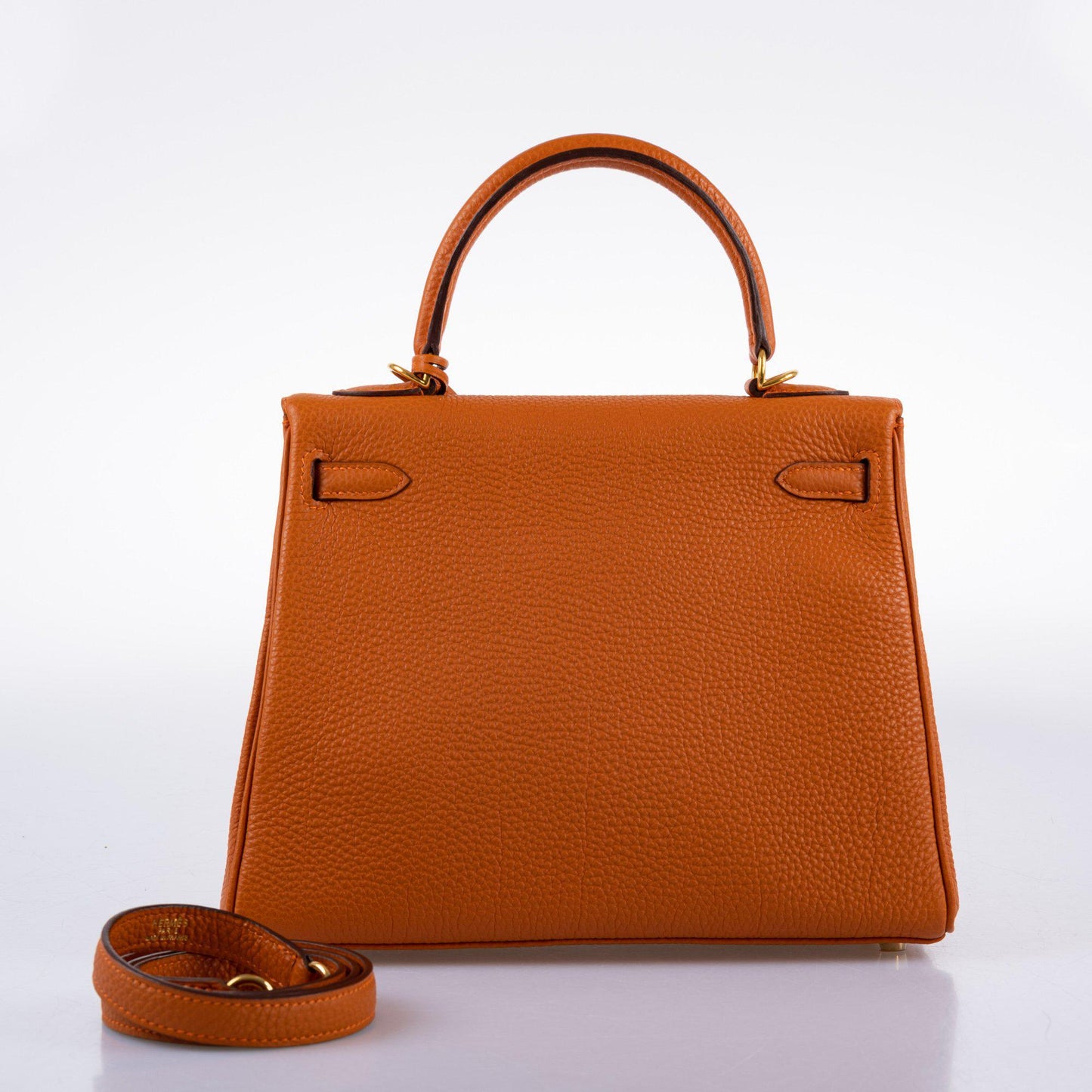 Hermes Kelly 25 Retourne Potiron Togo leather Gold Hardware - 2005, I Square