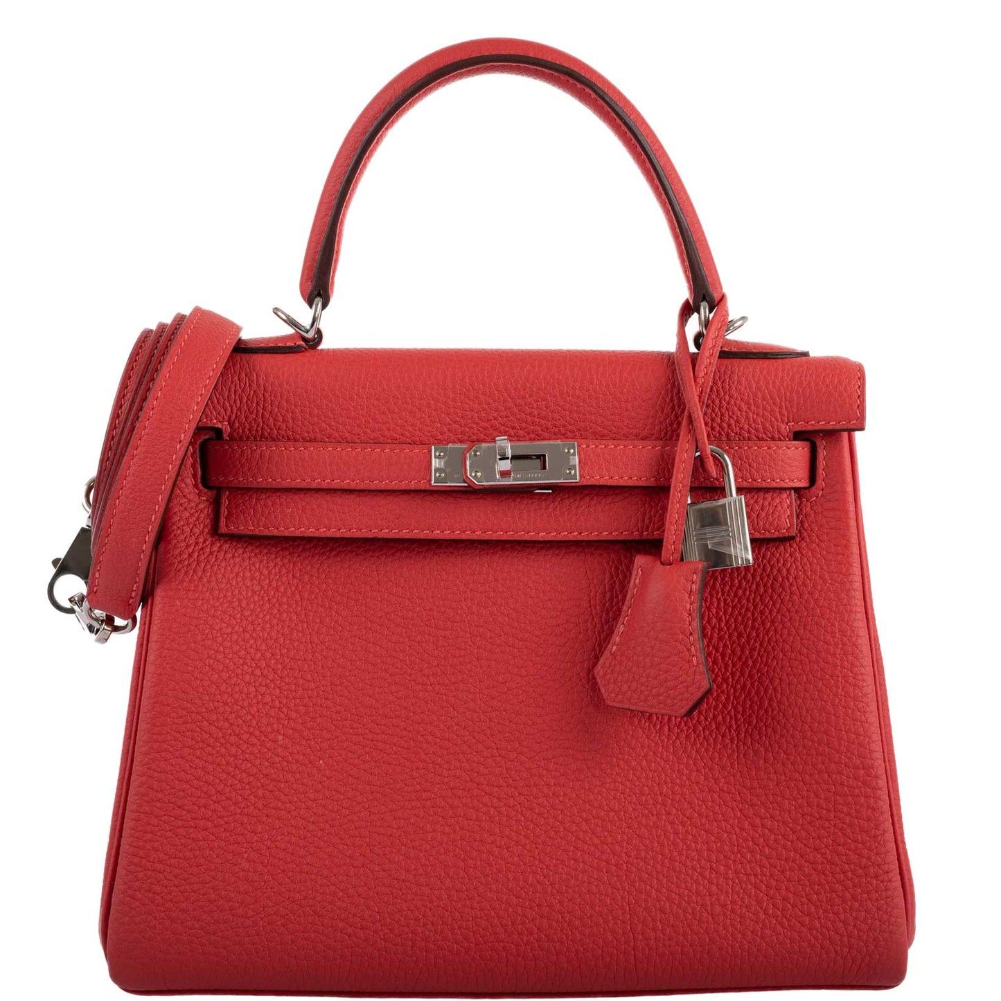 Hermes Kelly 25 Retourne Rouge Pivoine Togo Palladium Hardware - 2019, D