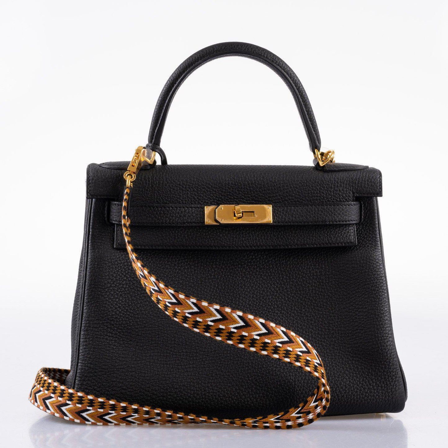 Hermes Kelly 28 Retourne Black Togo with Gold Hardware - 2016, X