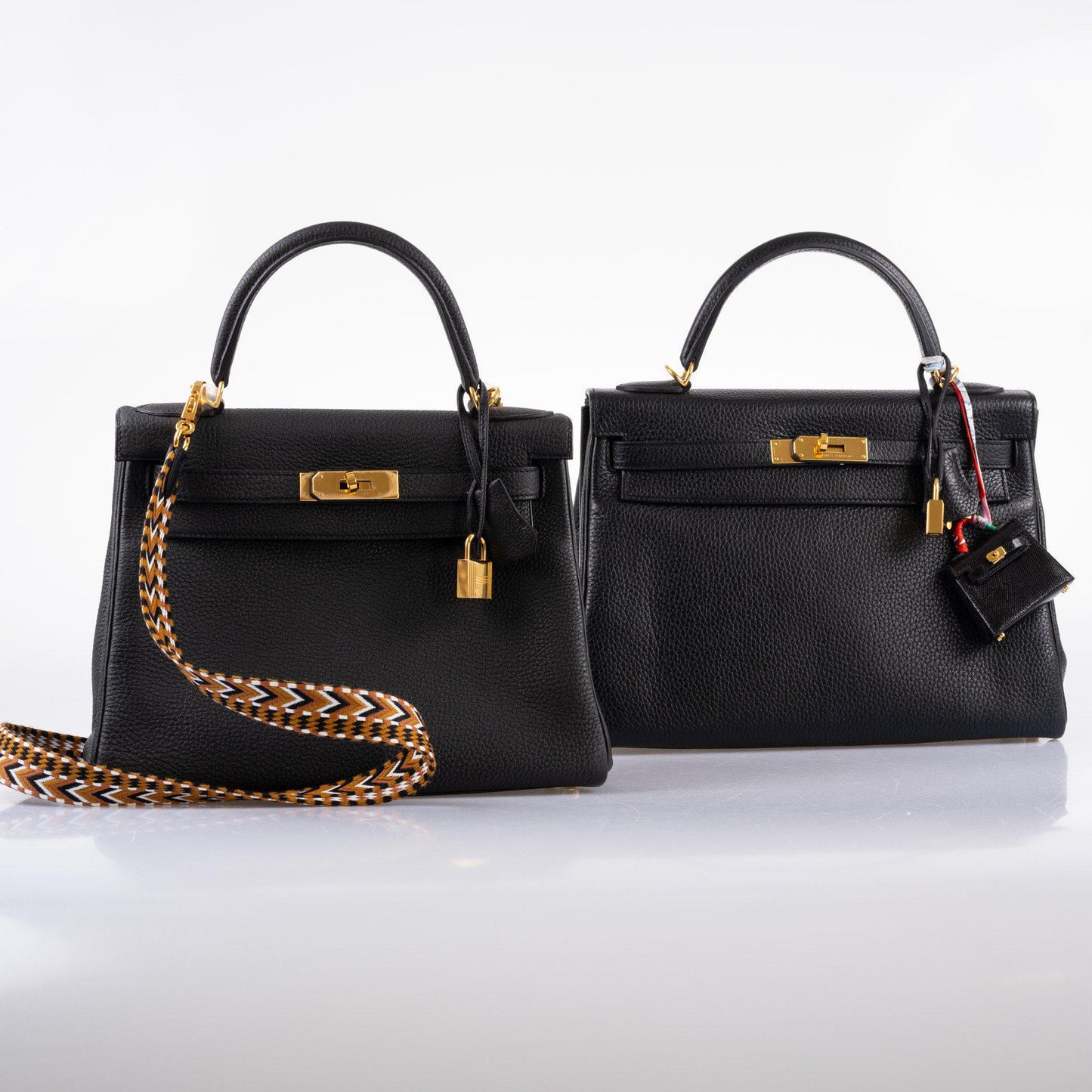 Hermes Kelly 28 Retourne Black Togo with Gold Hardware - 2016, X