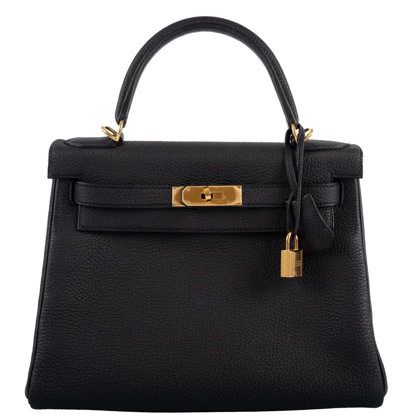 Hermes Kelly 28 Retourne Black Togo with Gold Hardware - 2016, X