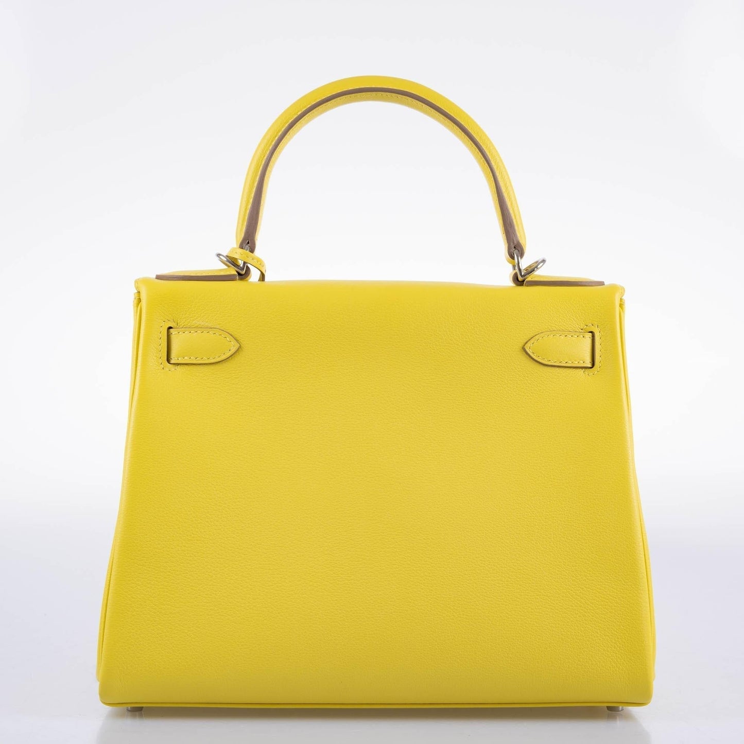 Hermes Kelly 28 Retourne Lime Evercolor leather Palladium Hardware