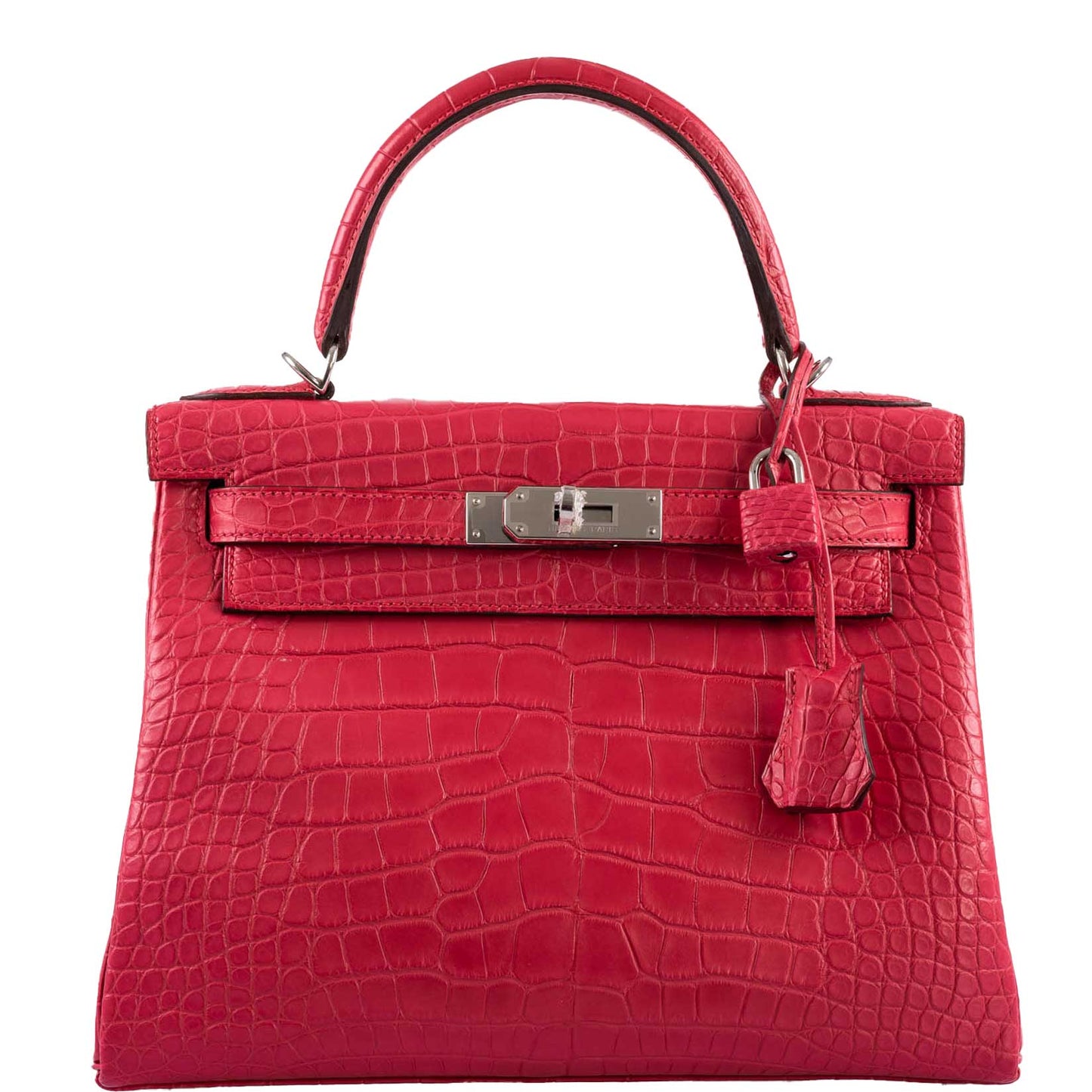 Hermes Kelly 28 Retourne Rose Extreme Matte Alligator with Palladium Hardware - 2020, Y