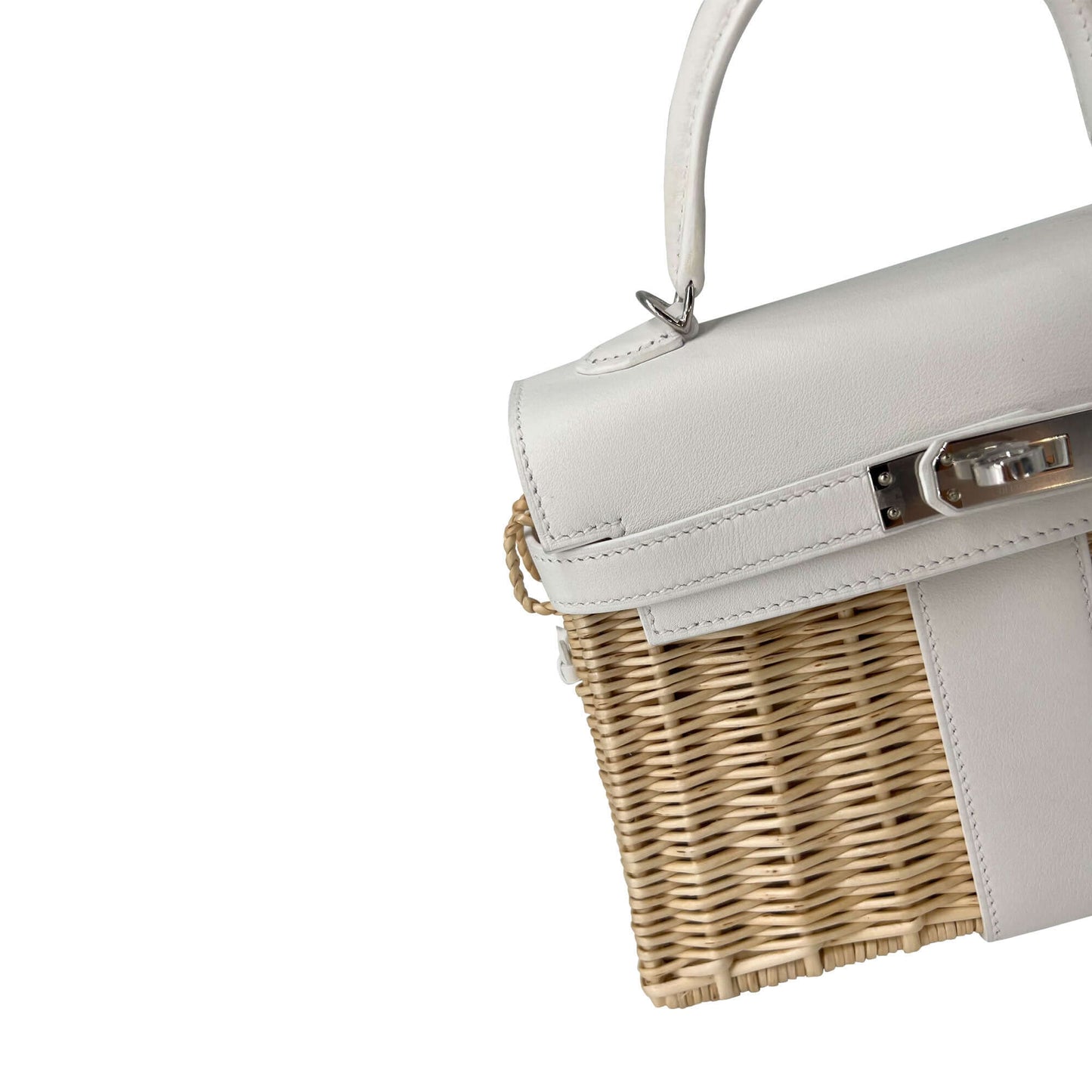 Pre Owned Hermes Kelly Designer Bag in white K20