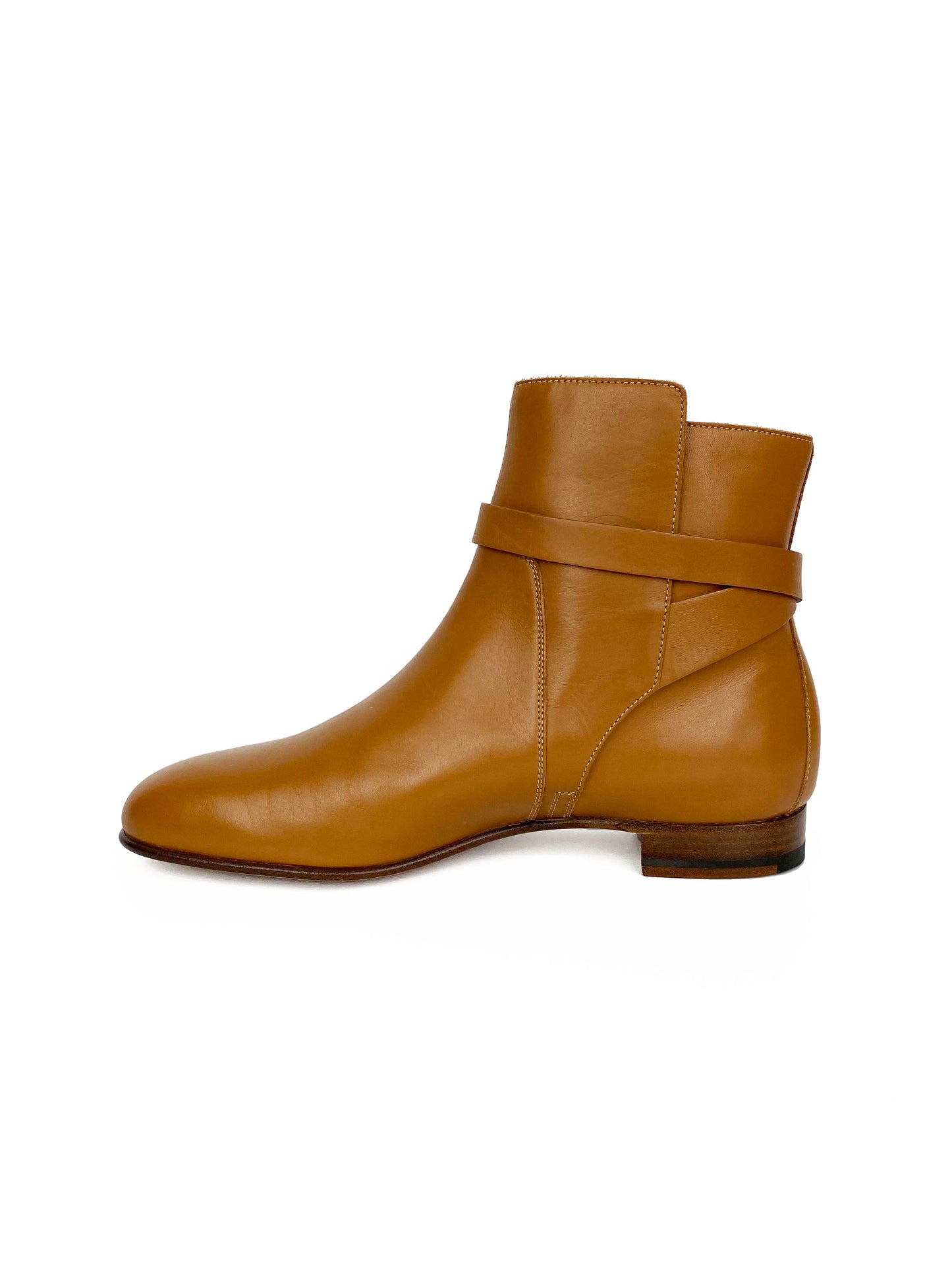 Hermes Light Brown Kelly Ankle Boots 37.5