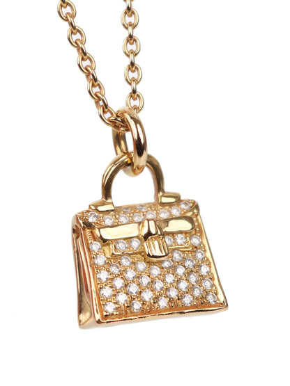 Hermes Rose Gold Amulettes Kelly Pendant