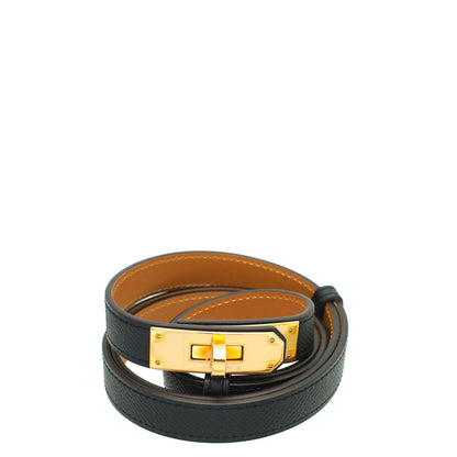 Hermes Black Kelly 18 Belt