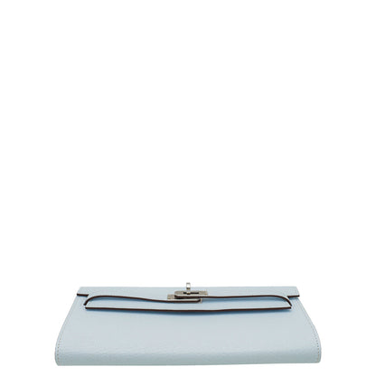 Hermes Blue Brume Kelly Classique To Go Wallet