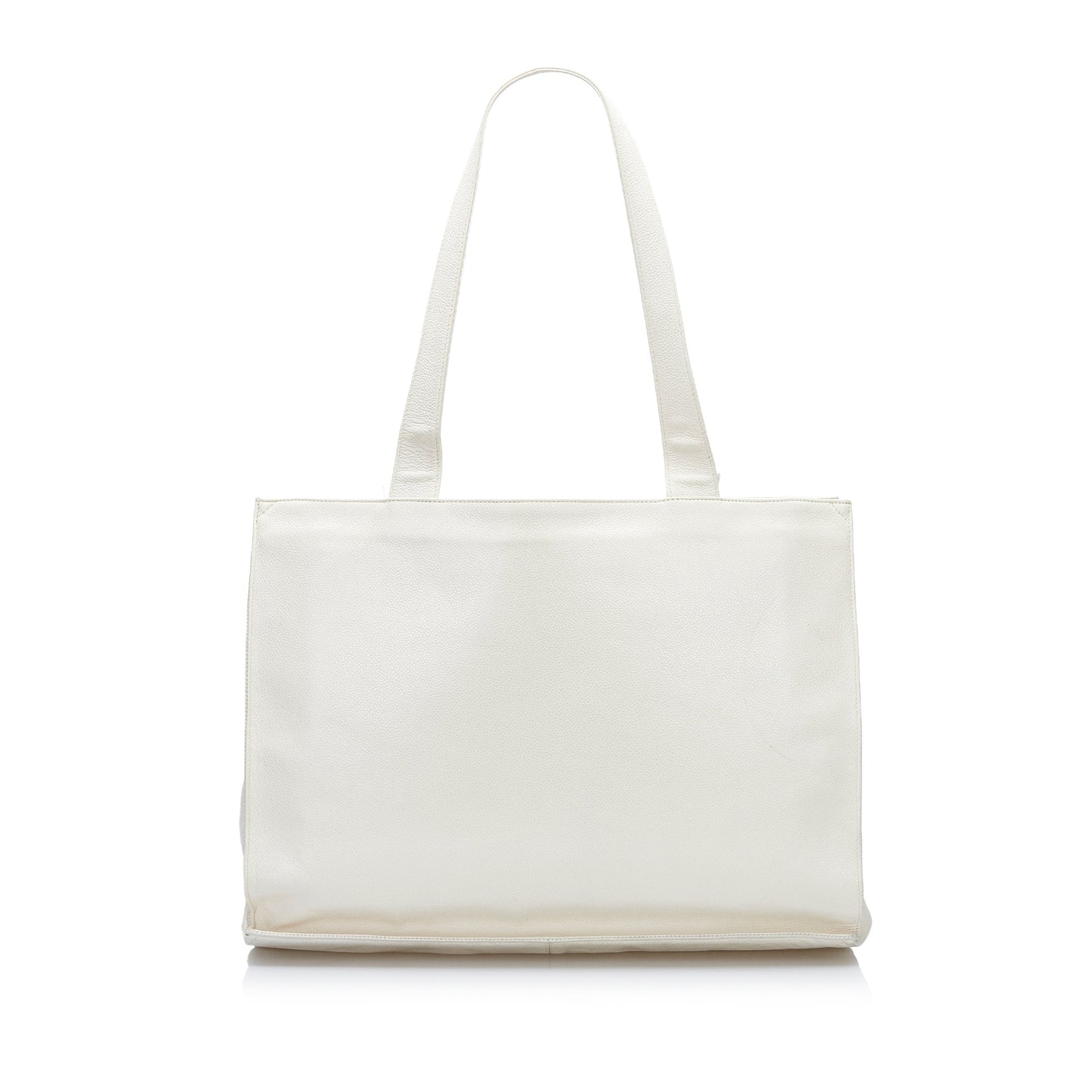 Chanel CC Tote Bag White Caviar