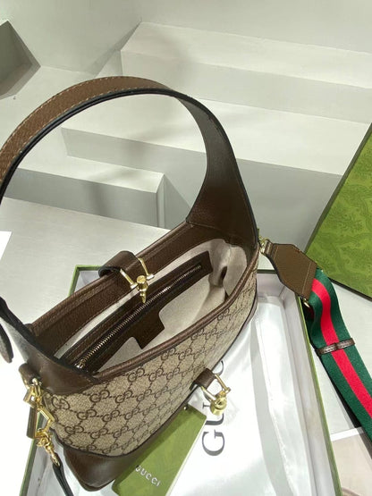 Gucci Canvas  Jackie  (Crossbody Shoulder) Handbag