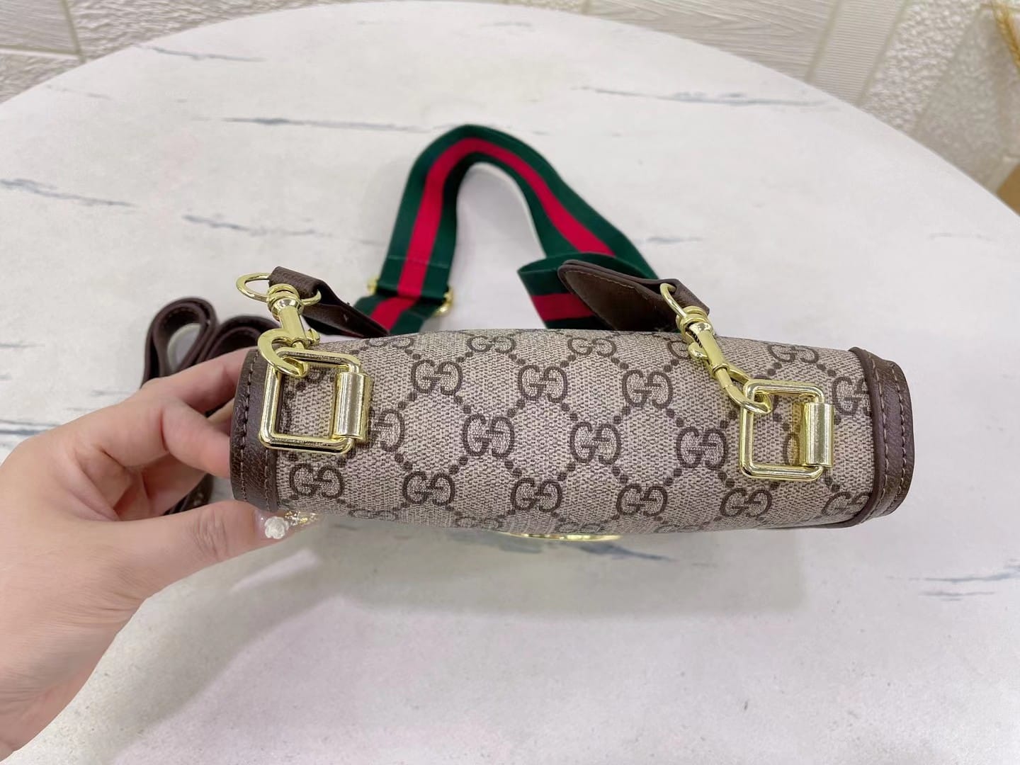 Gucci Blondie Medium in Beige and Ebony Supreme ( shoulder /crossbody ) Handbag