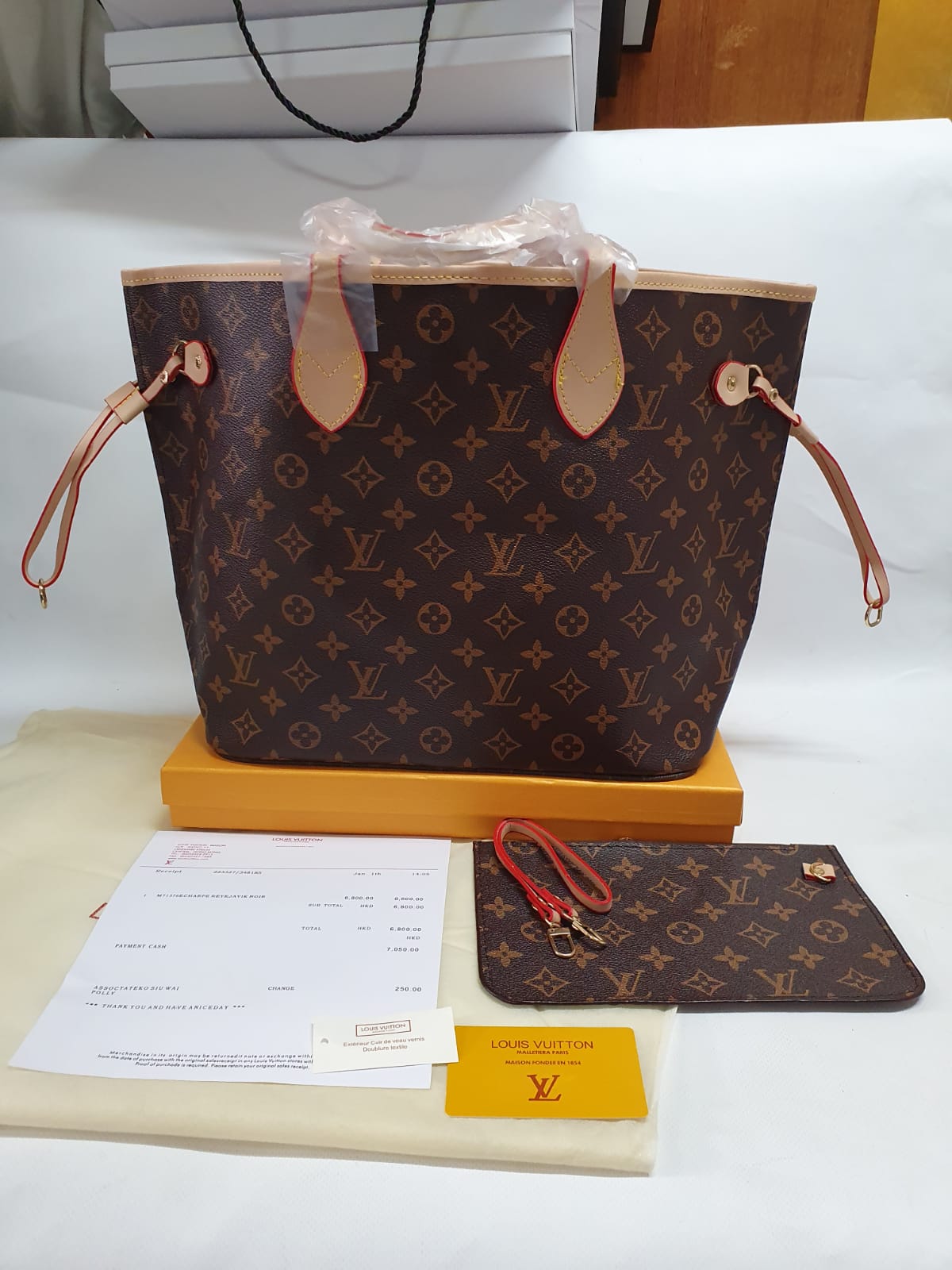 Louis Vuitton  Neverfull Monogram Canvas Handbag