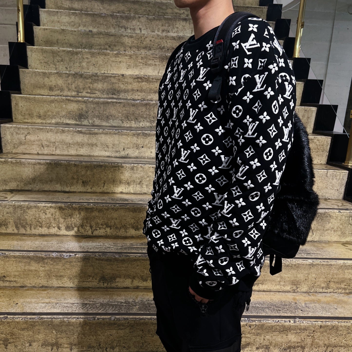 Louis Vuitton  LV Monogram Jacquard Crewneck