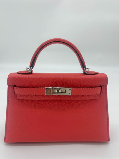 Hermes Kelly 20 Epsom Rose Jaipur Palladium Hardware