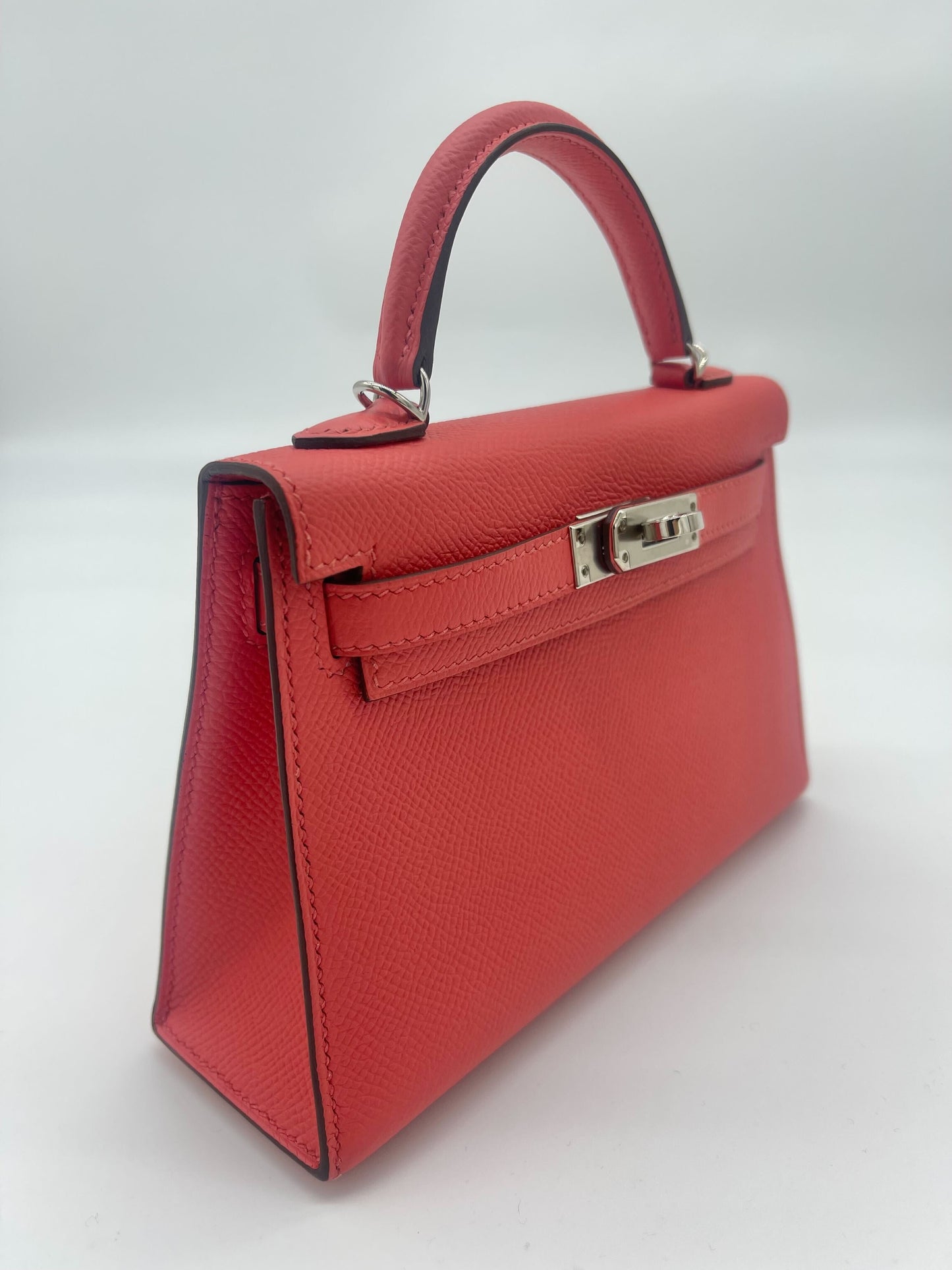 Hermes Kelly 20 Epsom Rose Jaipur Palladium Hardware