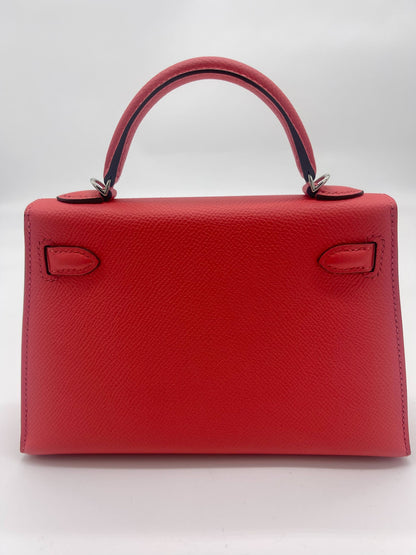 Hermes Kelly 20 Epsom Rose Jaipur Palladium Hardware