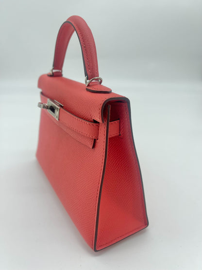 Hermes Kelly 20 Epsom Rose Jaipur Palladium Hardware