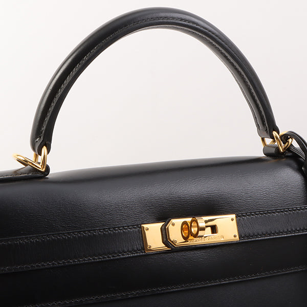 Hermes 2002 Made Kelly Bag 32Cm Black