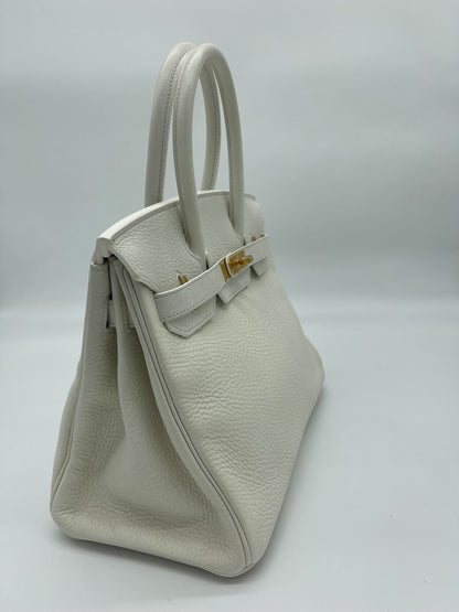 Hermes Birkin 30 White Togo Gold Hardware