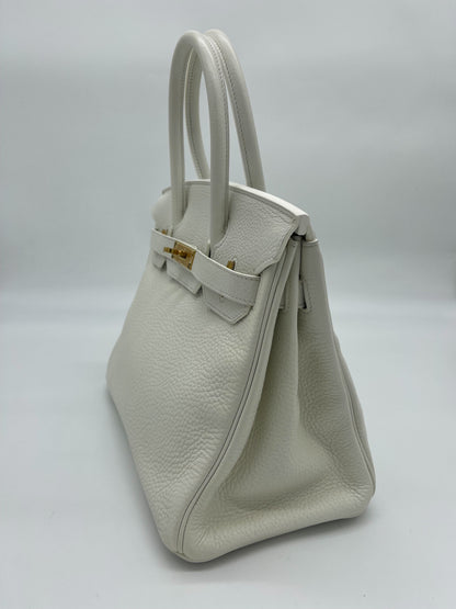 Hermes Birkin 30 White Togo Gold Hardware