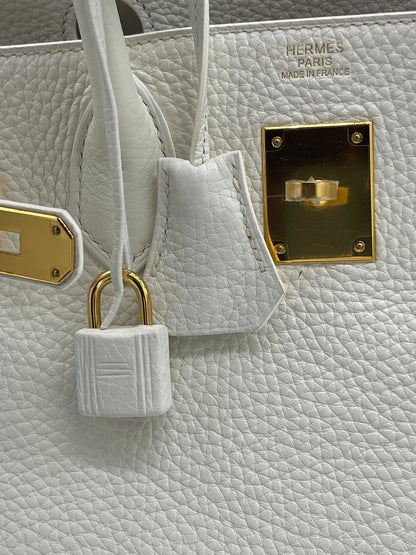 Hermes Birkin 30 White Togo Gold Hardware