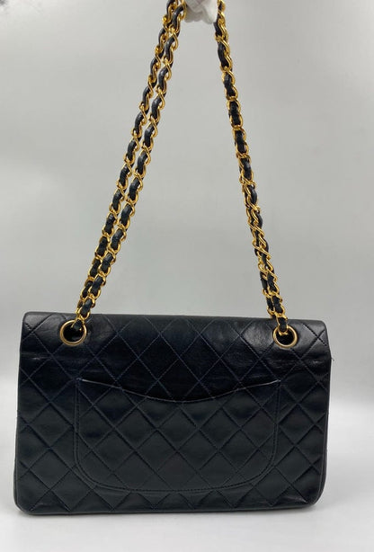 Navy Chanel Classic Double Flap Bag