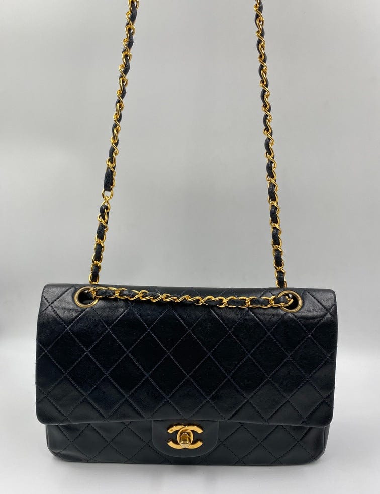 Navy Chanel Classic Double Flap Bag