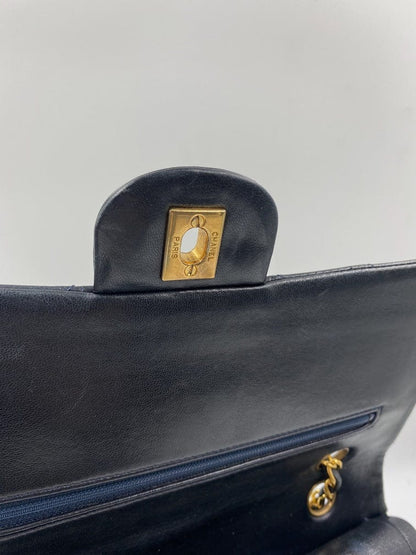 Navy Chanel Classic Double Flap Bag